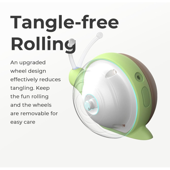 Інтерактивна іграшка для котів Cheerble, Злий равлик, коричневий (3069)