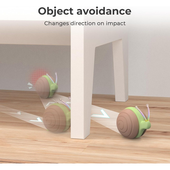 Інтерактивна іграшка для котів Cheerble, Злий равлик, коричневий (3069)