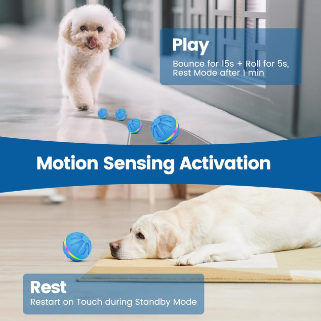 Інтерактивний м'яч для собак PETTOM PT-YCW119076, синій (4067)