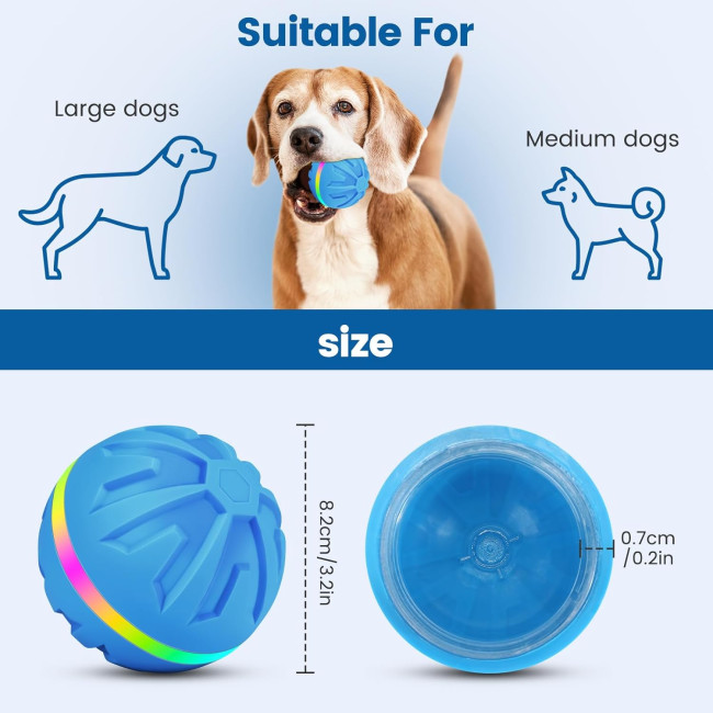 Інтерактивний м'яч для собак PETTOM PT-YCW119076, синій (4067)