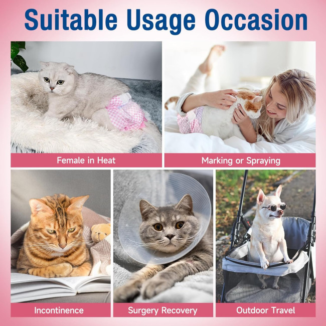 Одноразові підгузки MICOOYO для цуценят і котів, рожеві (3081)