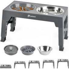 Підняті миски для собак Petace ‎N80284 для великих соба, сірий (4070)