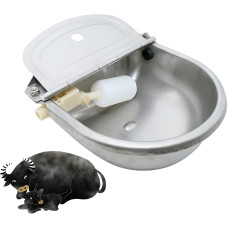 Поїлка для корів WOERD, автоматична поїлка з нержавіючої сталі з поплавковим краном, чаша для великої рогатої худоби, овець та корів (2064)