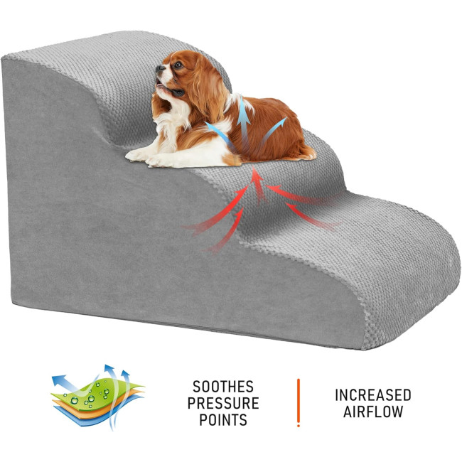 Сходи для маленьких собак Heeyoo Hy-3Fsteps, сірий (2153)