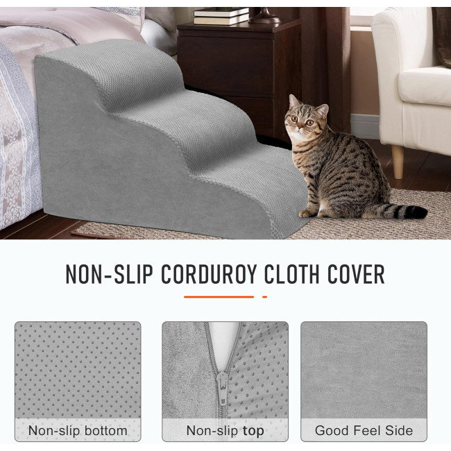 Сходи для маленьких собак Heeyoo Hy-3Fsteps, сірий (2153)