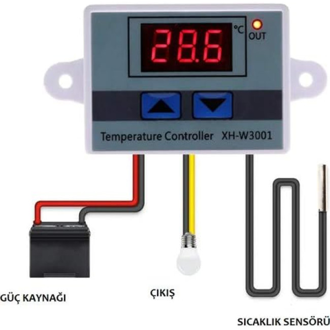 Цифровой термостат для аквариума Zauss XH-W3001 220V AC (0179)