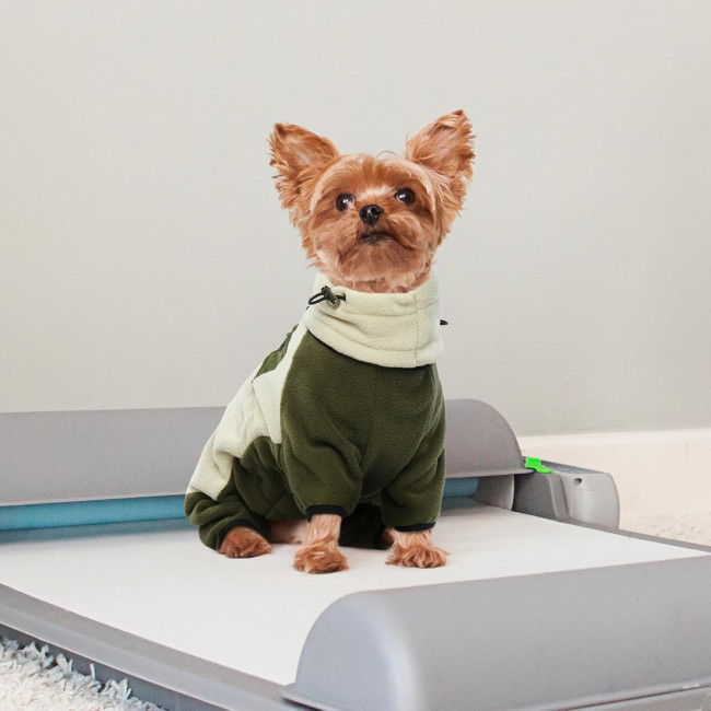 Зимовий джемпер PUMYPOREITY для маленьких собак із захистом вух, бежевий (3150)