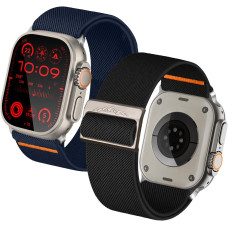 Широкий змінний ремінець з еластину Solo Loop сумісних з годинником Apple watch Ultra 2/Ultra, 38/40/41 мм, 2 спортивні еластичні нейлонові ремінці (my-14056)