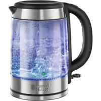Электрический стеклянный чайник беспроводной Russell Hobbs Illuminating объемом 1.7 L, 3 кВт, черный (my-7108) Б/У