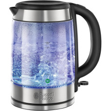 Електричний скляний бездротовий чайник Russell Hobbs Illuminating об'ємом 1.7 L, 3 кВт, чорний (my-7108) Б/У
