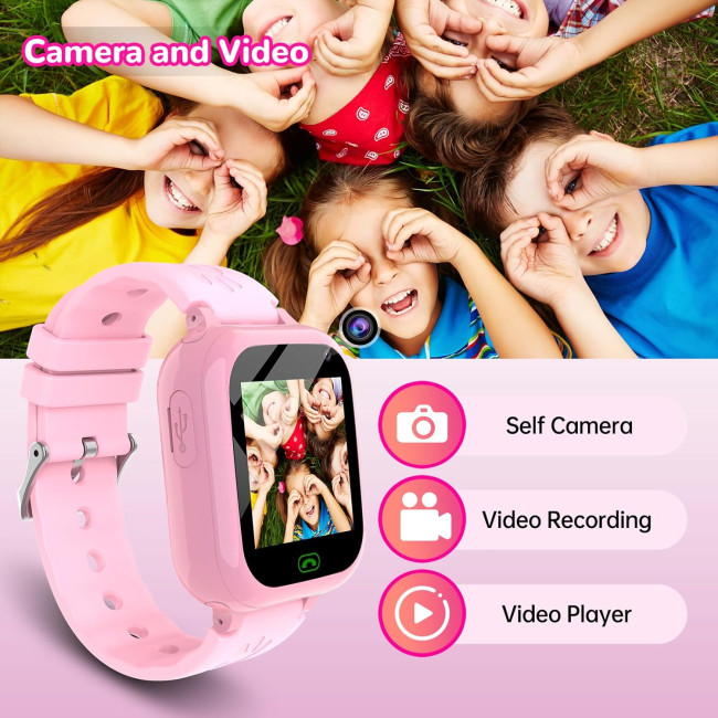 Розумний дитячий смарт-годинник з SIM-картою Fenamor DG2 рожевий (my-14074)