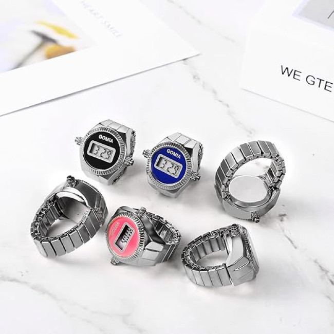 Жіночий цифровий годинник з нержавіючої сталі JewelryWe, круглий з календарем, секундоміром і чорним циферблатом (my-15241)