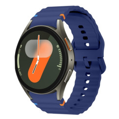 Браслет для годинника Jiamus сумісний Samsung Galaxy Watch 7 40 / 44 мм з хвилеподібним візерунком (темно-синій) (my-13066)