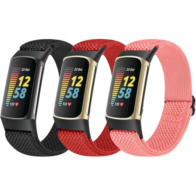 Еластичний нейлоновий ремінець Relting для Fitbit Charge 5 3 шт (my-12135) Еластичний нейлоновий ремінець Relting для Fitbit Charge 5 3 шт (my-12135)