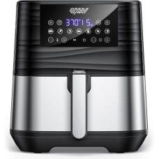 Безмасляна аерофритюрниця Innsky Air Fryer XL 5.8QT аерогриль потужністю 1700 Вт, чорна (my-2004)