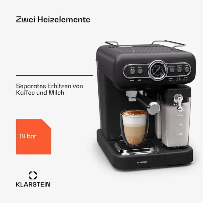 Еспресо-машина KLARSTEIN Espressionata Evo 10045425, чорна (my-5041) б/в