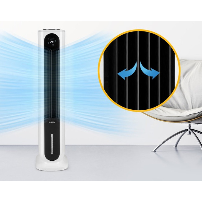 Вентилятор охолоджувач-зволожувач повітря Klarstein Polar Tower Smart до 45 м?, 85 Вт, 10035830 (my-5205)