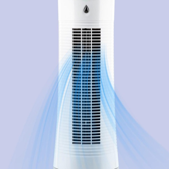 Вентилятор охолоджувач повітря та зволожувач Klarstein Skyscraper Ice Smart 4 в 1 Wifi, 210 м3/год, дистанційне керування, білий, 10040206 (my-5214) є дефект