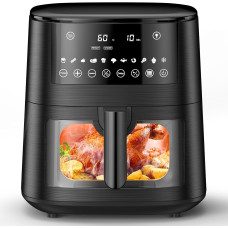 Аерогриль фритюрниця 13 в 1 XXL об'ємом 7,2 л з оглядовим вікном Cookwise 1650 Вт чорний (my-14035)