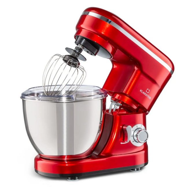 Кухонний комбайн, тістоміс Klarstein Bella Mini 4 л 1200 Вт, червоний 10037979 (my-5094)