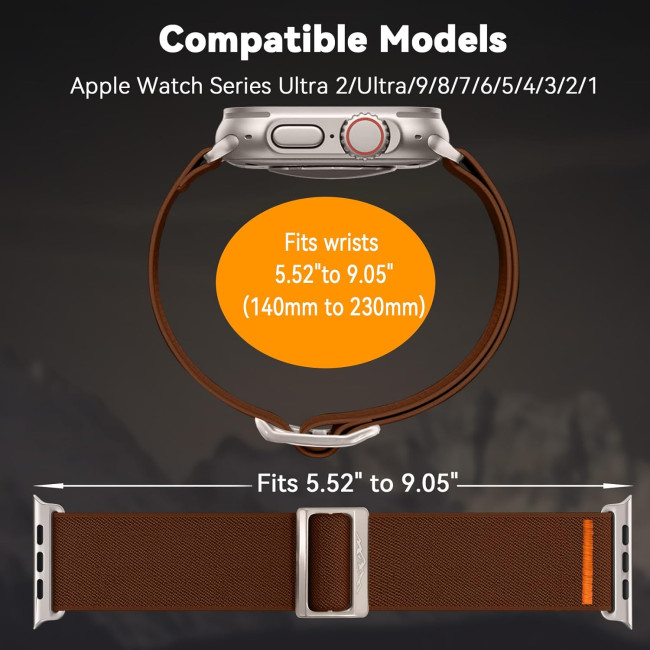 Змінний ремінець Chinber з еластину Solo Loop для iWatch Series Ultra 8 7 6 5 4 SE 2 упаковки, Розмір: 38mm 40mm 41mm (my-13169)