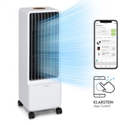 Вентилятор мобільний охолоджувач повітря та зволожувач 3-в-1 Klarstein Maxflow Smart 80 Вт 10036091, білий (my-5226)