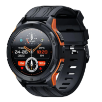 Захищений розумний (смарт) годинник Oukitel BT10 1.43", AMOLED, IP68, 410 mAh, orange (my-3006)
