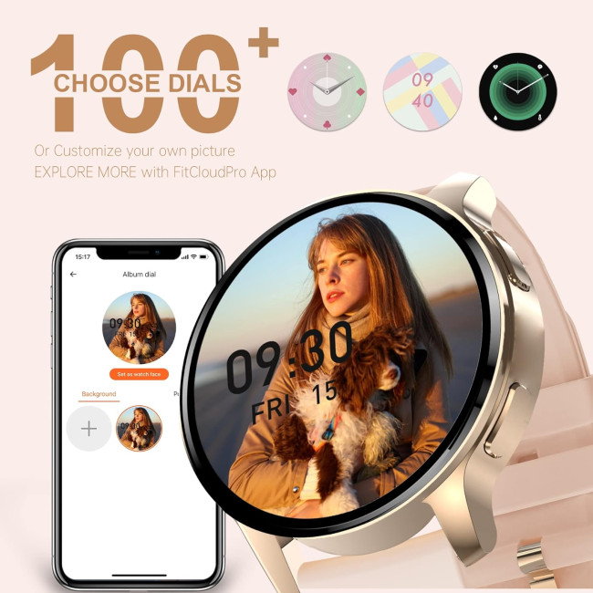 Водонепроникний смарт-годинник Lefitus i50 Gold 1,32", IP67 для iPhone/Android (my-3007)