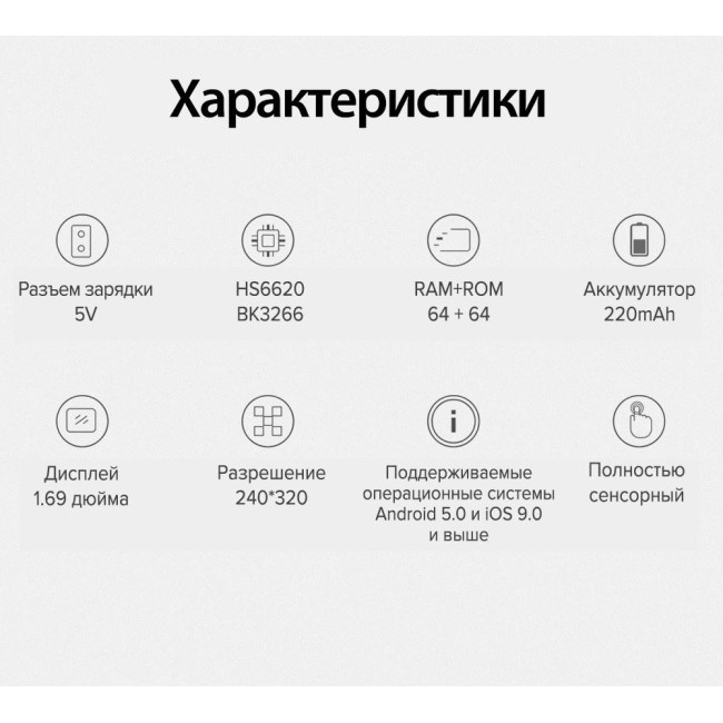 Смарт годинник GLOBEX фітнес браслет з силіконовим ремінцем, Bluetooth, чорний (my-9072)