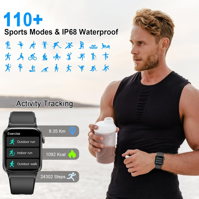 Розумний годинник для чоловіків і жінок Donerton T50S Smartwatch (my-3009)