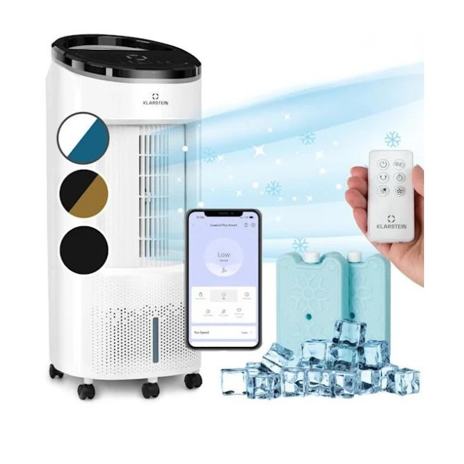 Мобільний охолоджувач повітря (вентилятор-охолоджувач) Klarstein IceWind Plus Smart 4-in-1, 65 Вт, 10040211, білий (my-5202)