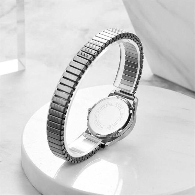 Жіночий наручний годинник з еластичним ремінцем JewelryWe JW273P0009 21 розмір сріблястий (my-15233)