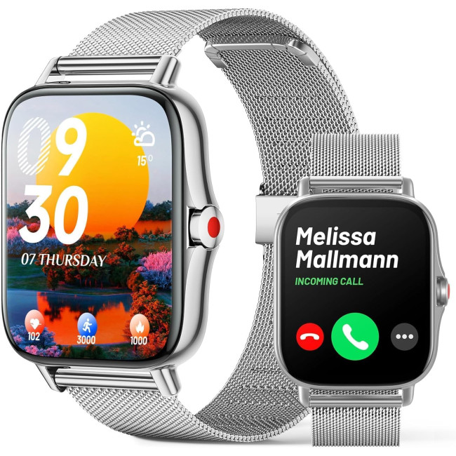 Розумний годинник FMK I18 silver з 1,69-дюймовим сенсорним екраном, IP67, сумісним з Android IOS (my-1055) Розумний годинник FMK I18 silver з 1,69-дюймовим сенсорним екраном, IP67, сумісним з Android IOS (my-1055)