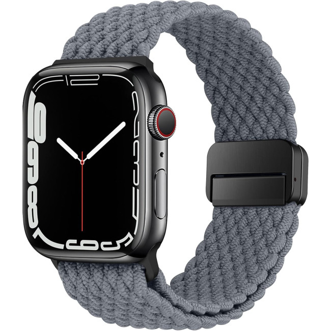 Еластичний плетений ремінець з магнітною застібкою HITZEE сумісний з Apple Watch (38/40/41/42 мм, Space Grey) (my-15285) Еластичний плетений ремінець з магнітною застібкою HITZEE сумісний з Apple Watch (38/40/41/42 мм, Space Grey) (my-15285)