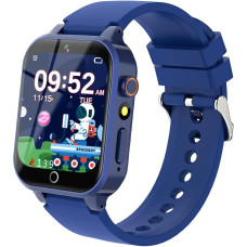 Детские умные часы YEDASAH bleu1 с сенсорным экраном HD, камерой, 26 играми, музыкальным проигрывателем, видео, будильником, счетчиком шагов, синий (my-14078)