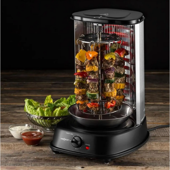 Вертикальний гриль / Кебаб / електрична шашличниця OneConcept Kebap Master 1800 Вт з набором шампурів 10009354 (my-5089)