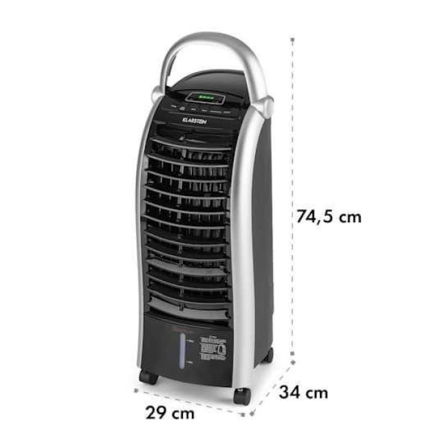 Мобільний вентилятор-охолоджувач-зволожувач Klarstein Maxfresh 4 в 1 10029394, 55 Вт, чорний (my-5213) Уцінка