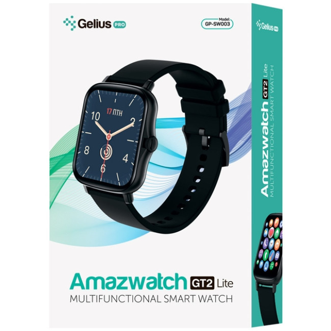 Розумний годинник Gelius Pro GP-SW003 (Amazwatch GT2 Lite) чорний (my-11136)