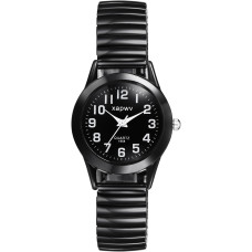 Годинник JewelryWe Watch для чоловіків і жінок, ультратонкі, легко читаються, з еластичним ремінцем, чорні (my-15231)