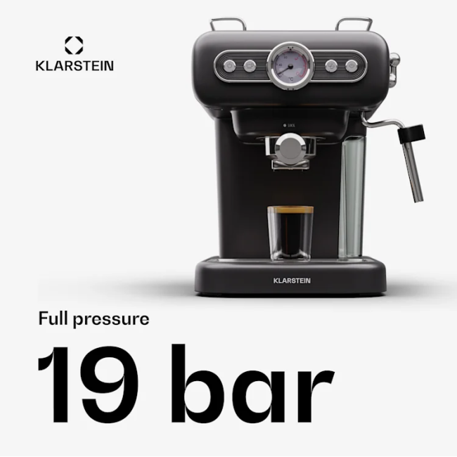 Еспресо-машина Klarstein Espressionata Evo 950 Вт 19 бар 1,2 л 2 чашки 10045424 (my-5018)